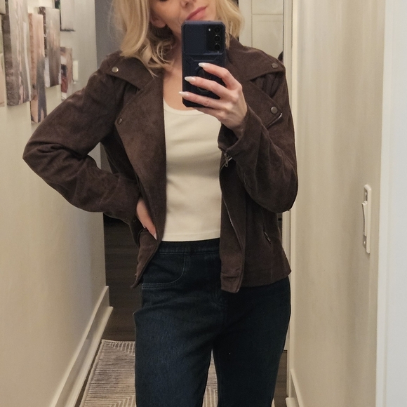 Lulus Lush Greigh Suede Women's Jacket - Size M - Picture 2 of 15